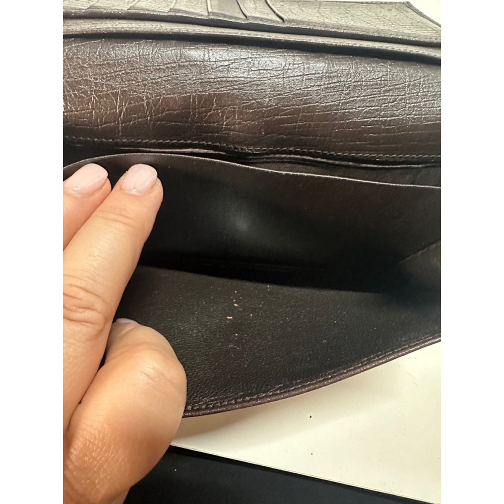 Women's Gucci Sherry Line Piston Wallet Brown - Picture 9 of 9